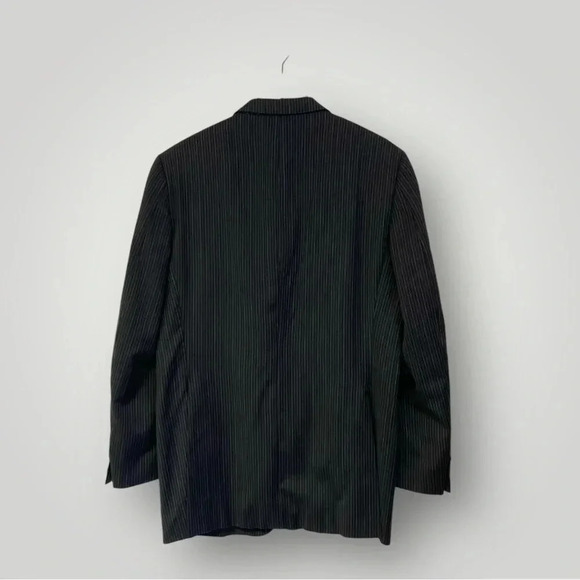 BURBERRY London Blazer Stripe Gray Wool Sz 42L - Picture 7 of 13